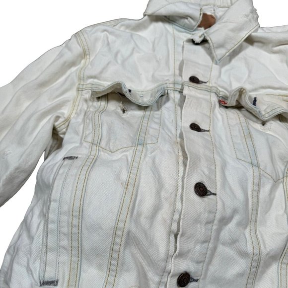 Vintage Levi's Men's Trucker Denim Whit‎ Jacket Sz 42 [FLAWS] - Picture 12 of 15